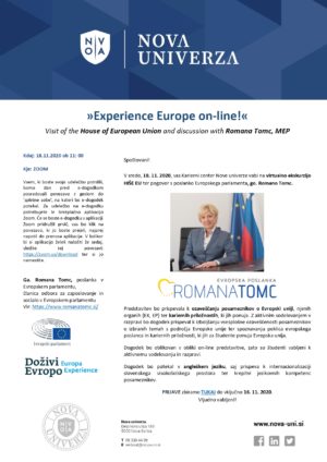»Experience Europe on-line!«