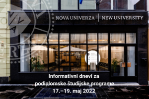 Informativni dnevi za podiplomske študijske programe – 17., 18. in 19. maj 2022