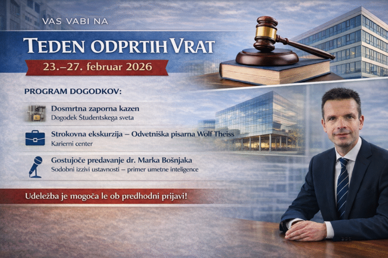 Teden odprtih vrat na Evropski pravni fakulteti!